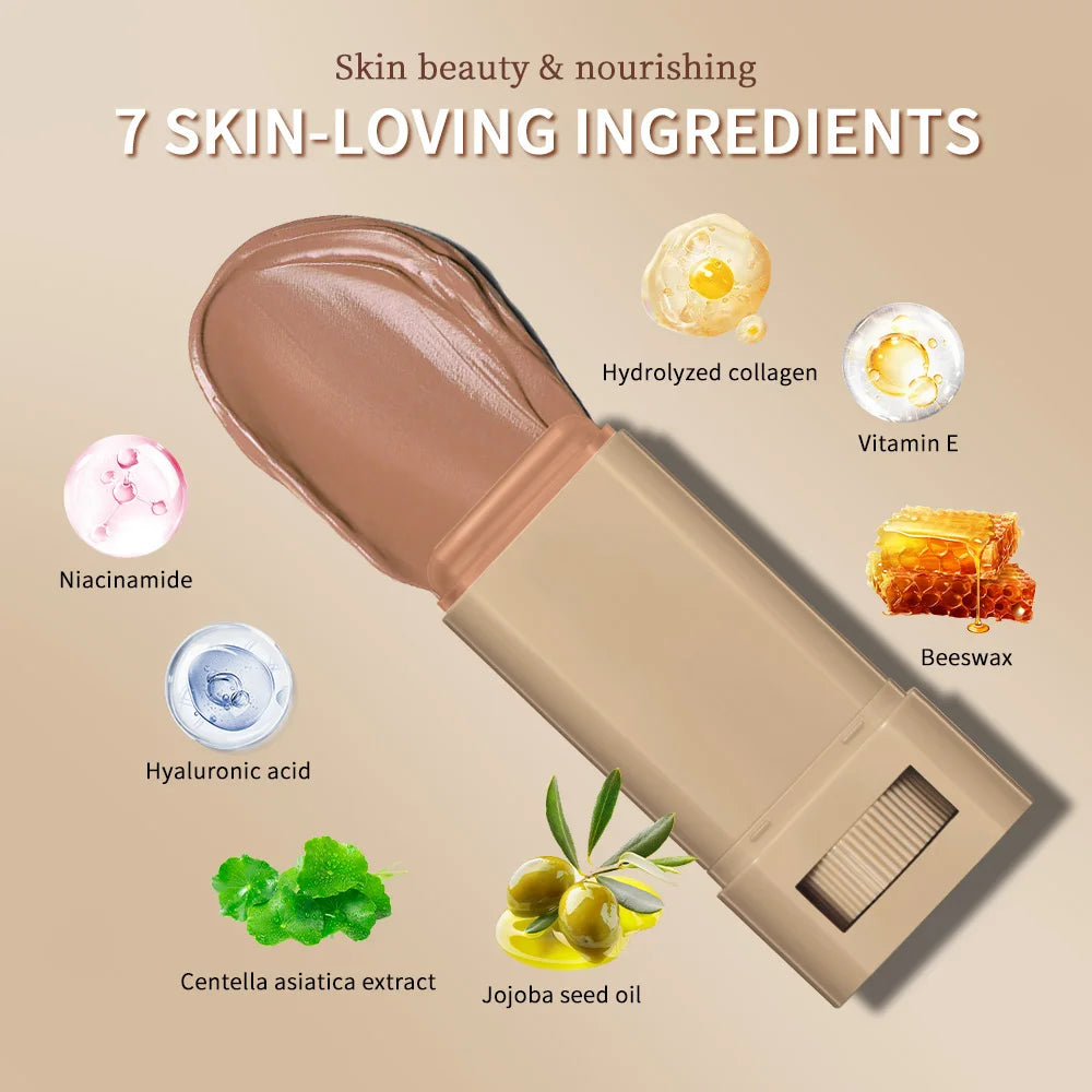 Serum-Boosted Skin Tint Stick – Nourishing, Buildable Coverage Foundation