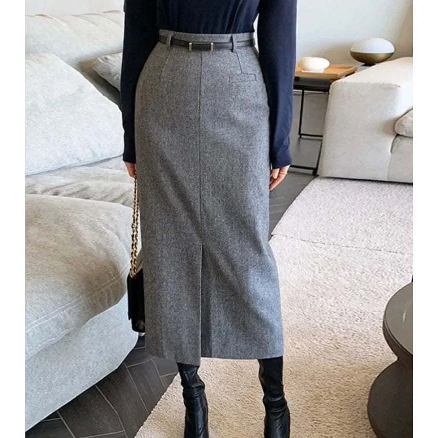 Falda Midi con Abertura