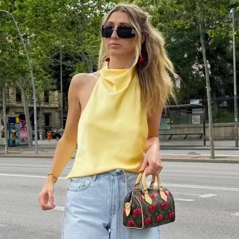Top Halter Satén