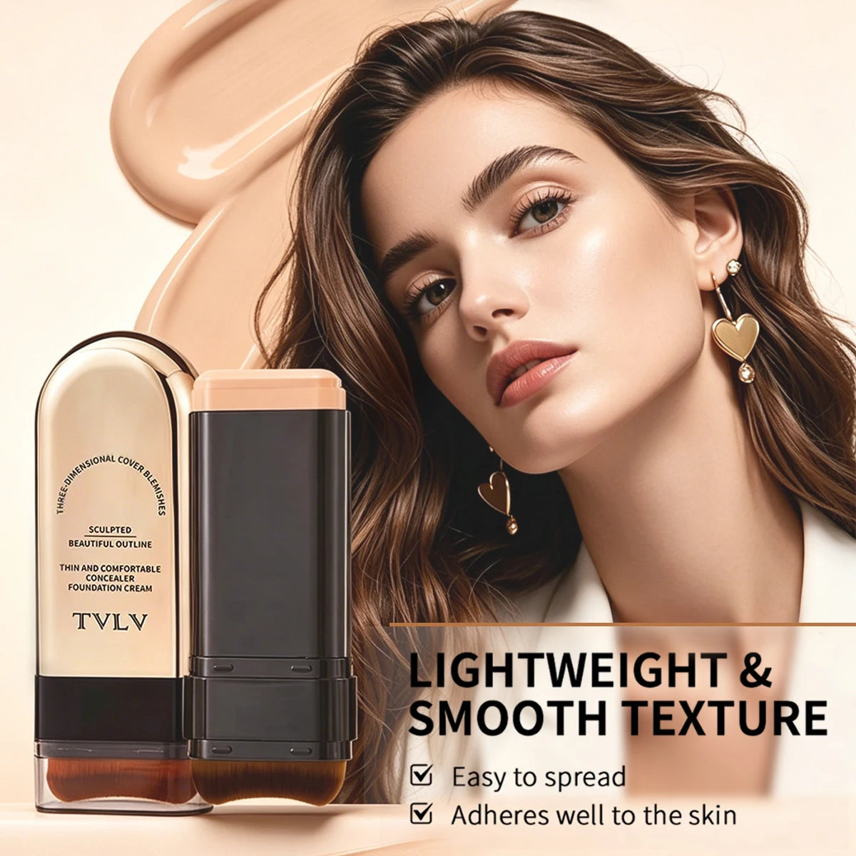 TVLV Double-Ended Foundation & Contour Stick – Lightweight, Long-Lasting Coverage