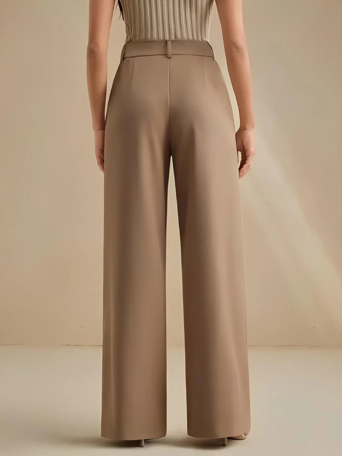 Pantalón Palazzo Cintura Alta Fluido