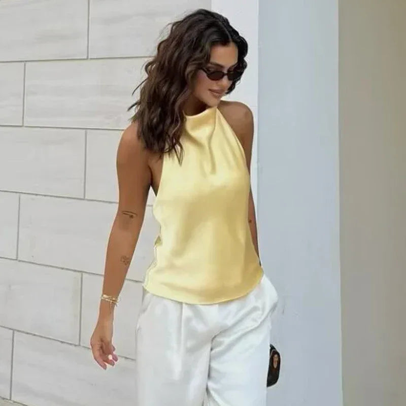 Top Halter Satén