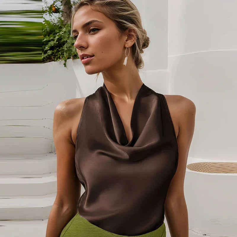 Top Halter Satén