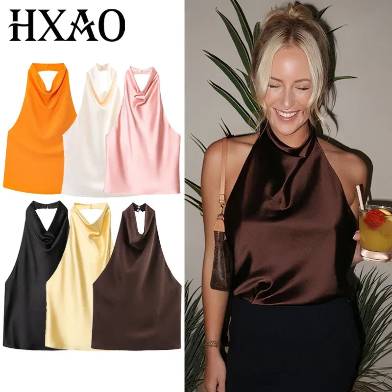 Top Halter Satén
