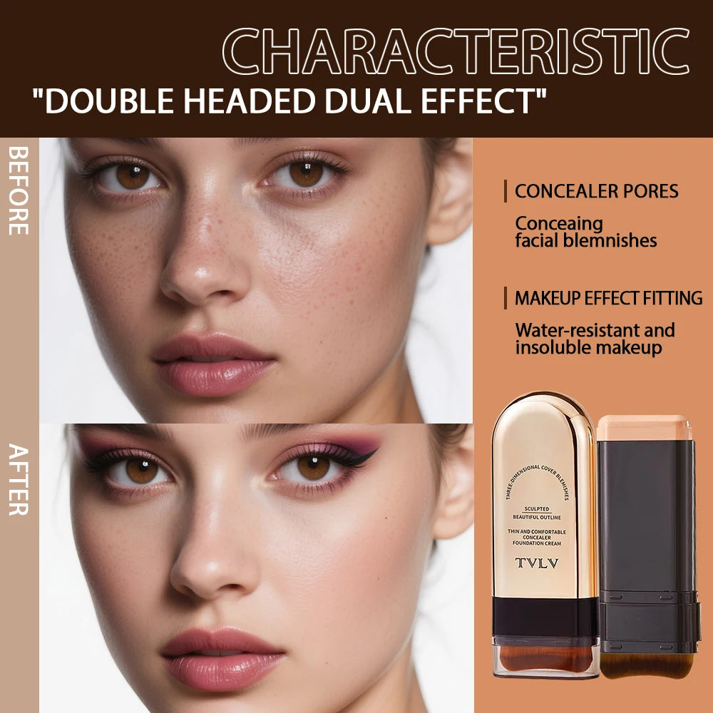 TVLV Double-Ended Foundation & Contour Stick – Lightweight, Long-Lasting Coverage